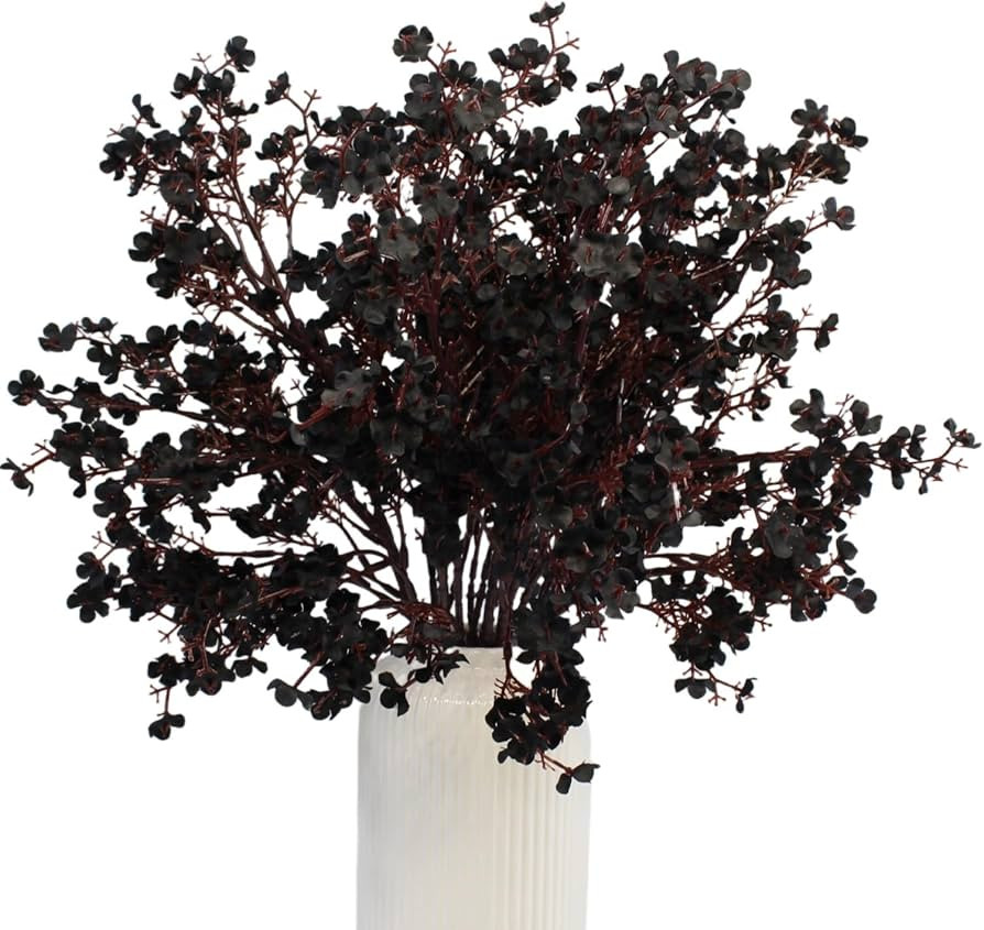 DoubleWood Artificial Black Flowers, 10 Pcs Fake Baby's Breath, Black Gypsophila Faux Flowers for... | Amazon (US)