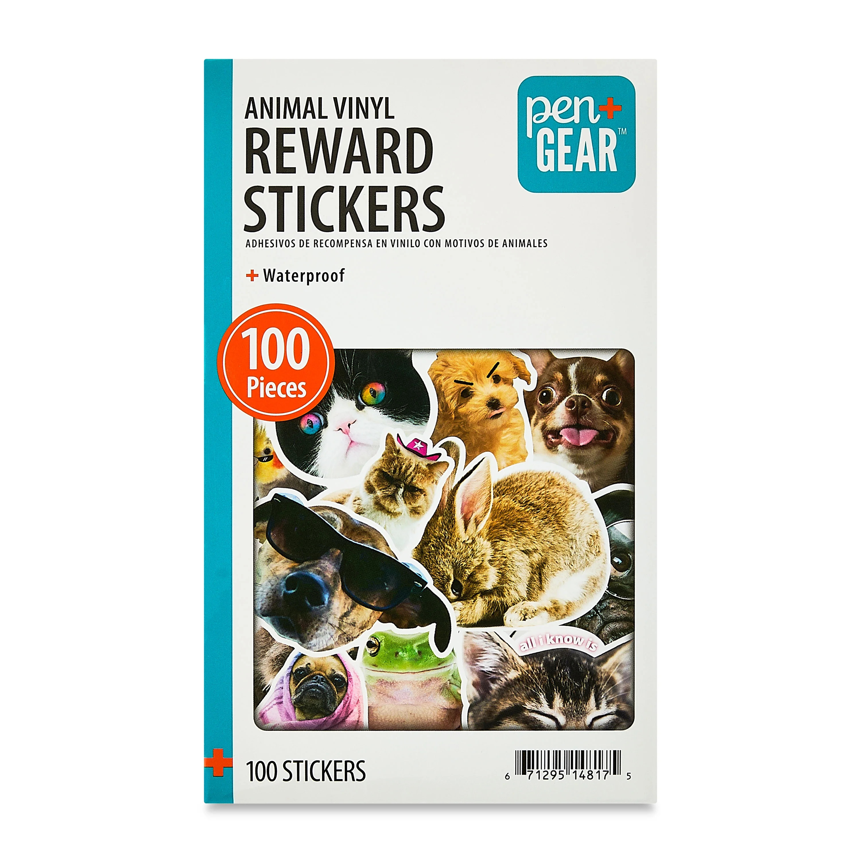 Pen+Gear Animal Vinyl Reward Stickers, 100 Pieces | Walmart (US)