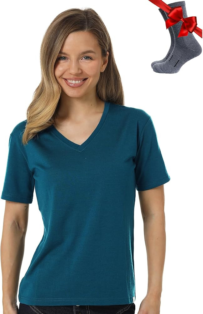 Merino.tech Merino Wool T Shirt Women - 100% Merino Wool Base Layer Women Short Sleeve Moisture-W... | Amazon (US)