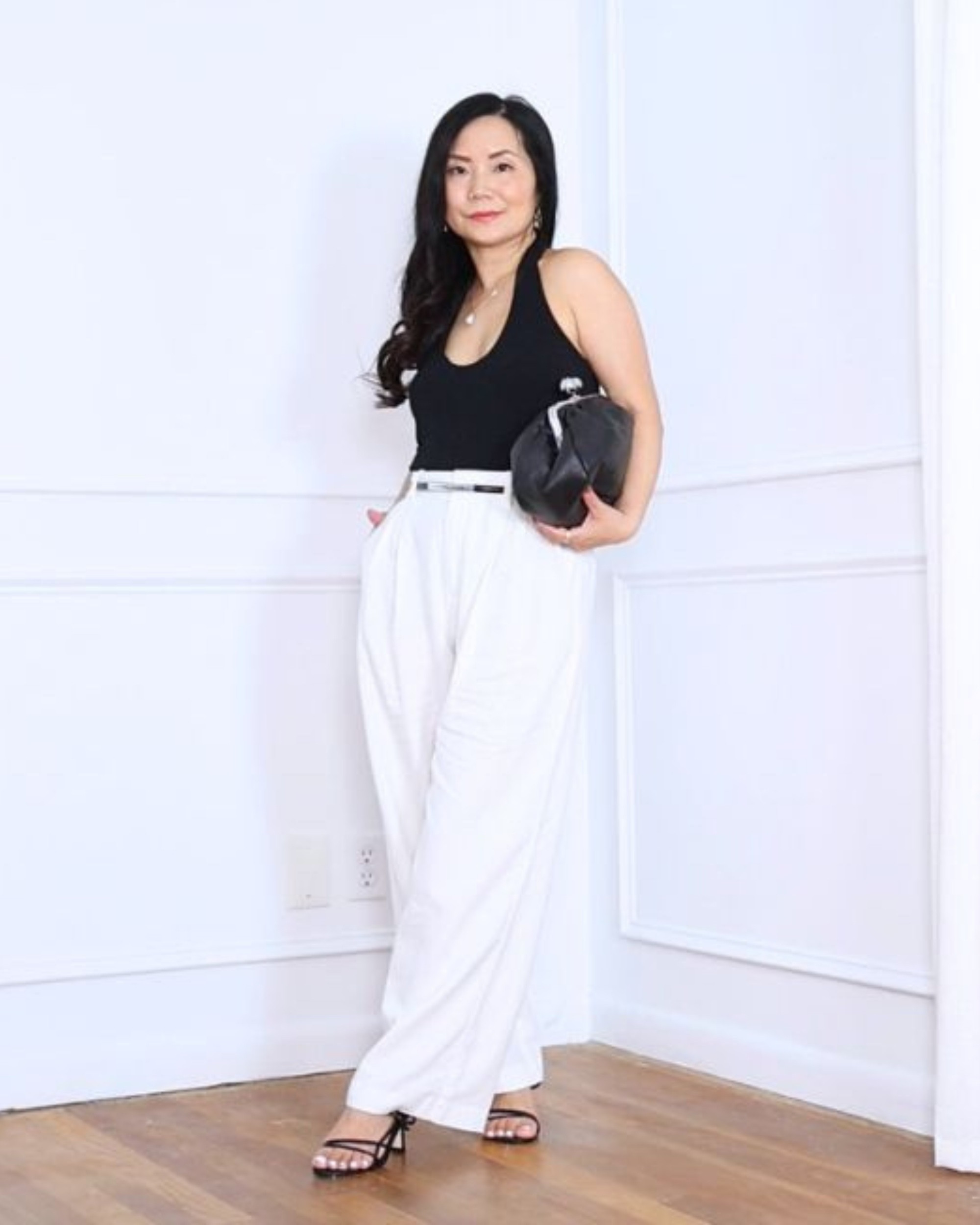A go-to warm weather outfit for petites like me (I’m 5’2, wearing size S)! This halterneck top from Mango pairs so well with these wide leg pants from Amazon. Finished the look with my favorite clutch and comfy strappy heels from Quince. Light, breathable, and super flattering!

#LTKPetite #LTKStyleTip #LTKOver40