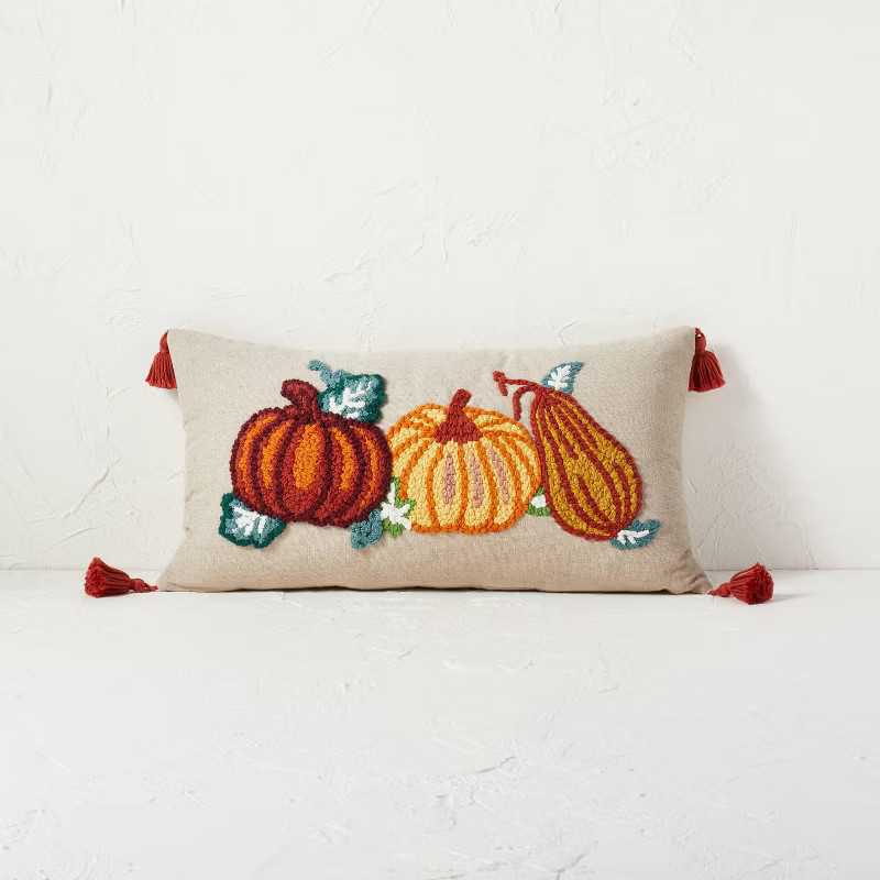 Punch Needle Pumpkin Lumbar Throw Pillow - Opalhouse™ designed with Jungalow™ | Target