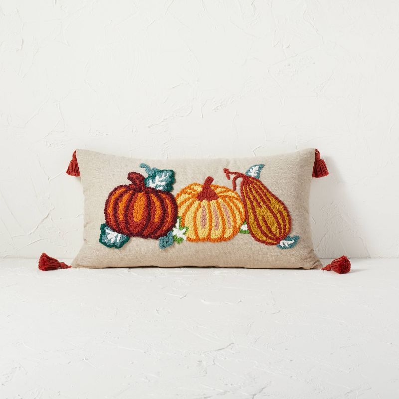 Punch Needle Pumpkin Lumbar Throw Pillow - Opalhouse&#8482; designed with Jungalow&#8482; | Target
