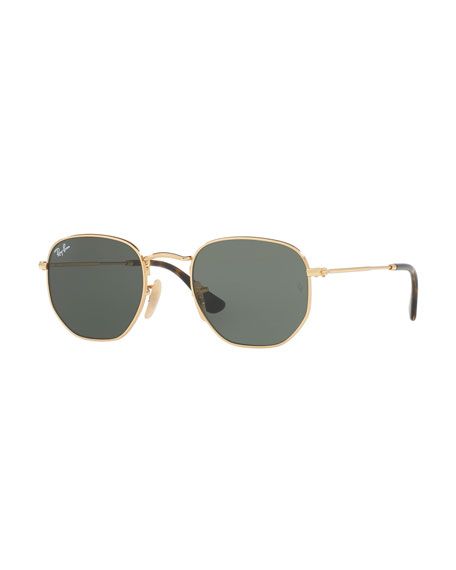 Square Metal Keyhole Sunglasses | Neiman Marcus