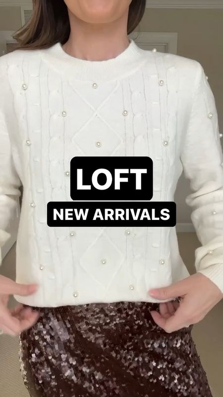 Loft New Arrivals
Everything fits true to size
Pants wearing a size 2 petite 
I’m 5’3 for reference 
Loft style, sequins, pants, holiday style, merry, sweaters 

#LTKfindsunder100 #LTKfindsunder50 #LTKCyberWeek