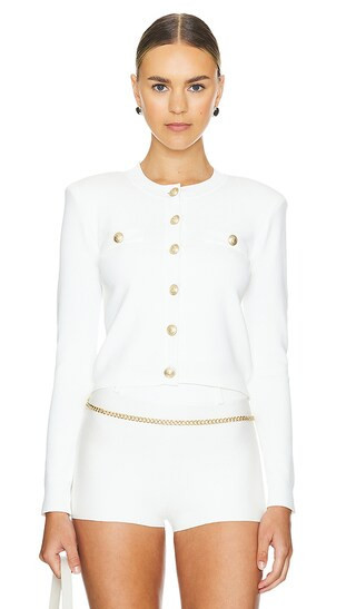 L'AGENCE Toulouse Cardigan in Ivory. - size S | Revolve Clothing (Global)