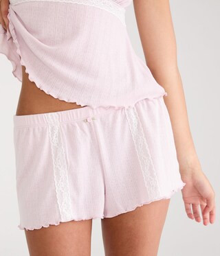 Pointelle Lace Knit Sleep Shorts | Aeropostale