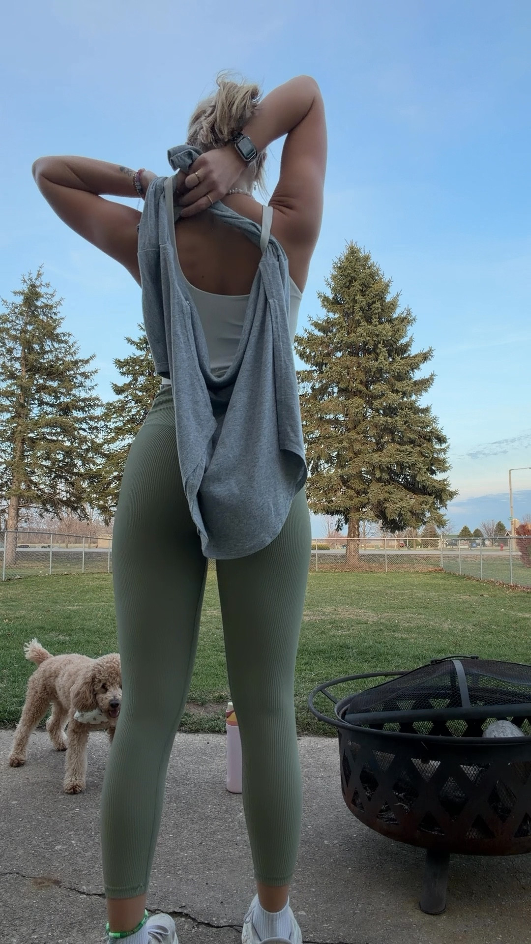 Yesterday’s cardio & core outfit—03.31.26 💪🏻🏋🏼‍♀️💚

Running hackkkk 🏃🏼‍♀️🏃🏼‍♀️💨💨💨

Size small in green ribbed Athleta leggings
Size medium in grey Old Navy long sleeve shirt (old but linking some similar options)
Size medium in white Old Navy tank top
Size 9 in New Balance running shoes
*socks are from Old Navy!

Athleta finds, Athleta style, Athleta fashion, Athleta leggings, ribbed leggings, greens leggings, green Athleta leggings, fall style, fall outfits, comfy outfits, Old Navy finds, Old Navy style, Old Navy tops, Old Navy fashion, grey athletic tops, trending outfits, white running shoes, New Balance shoes, hot deals, workout outfits, watch now

#LTKfitnessgoals #LTKActive #LTKootd