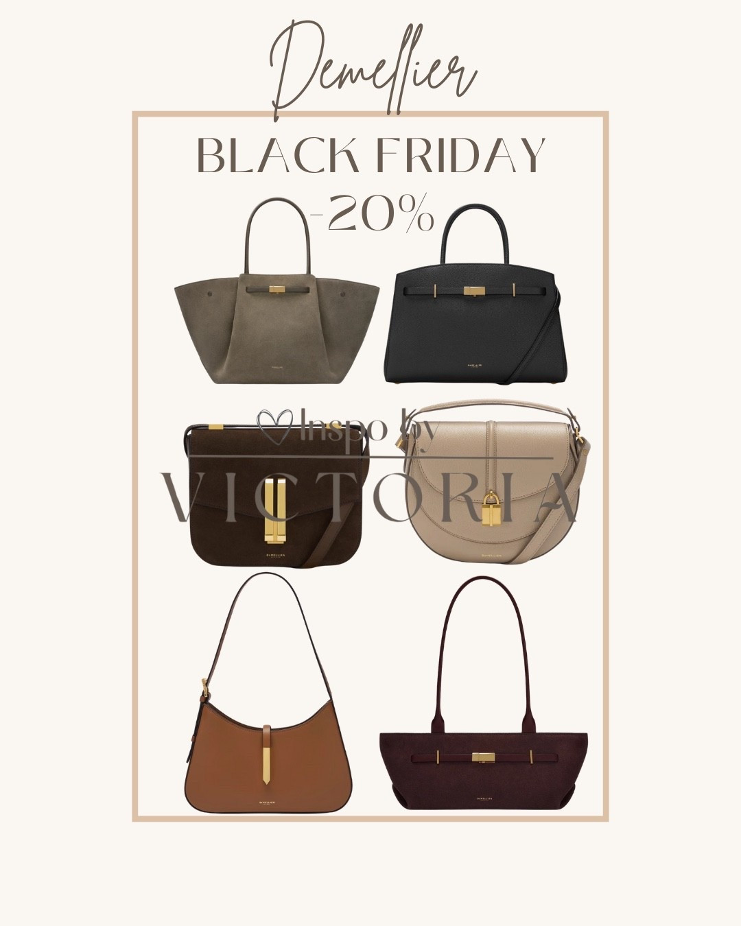 ✨ Demellier Black Friday Alert ✨
Take 20% OFF my favorite elevated everyday bags! 🤎
Classic shapes, luxe details + the perfect neutral palette.
Linking all styles on my LTK! 👜✨

Use Code: BF20 
Save now before they sell out🤎

#demellier #blackfridaydeal #ltkfinds #ltkbaglove #myltkit #designerdupes #minimalstyle

#LTKSaleAlert #LTKCyberWeek #LTKSeasonal