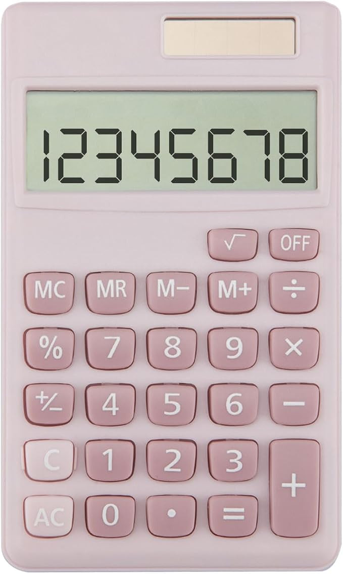 Pink Calculator,Calculator Small,School Supplies Essentials Mini Calculators Cute Solar 4 Functio... | Amazon (US)