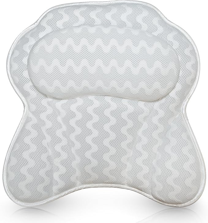 Luxurious Bath Pillow for Women & Men :: Ergonomic Bathtub Cushion for Neck, Head & Shoulders :: ... | Amazon (US)