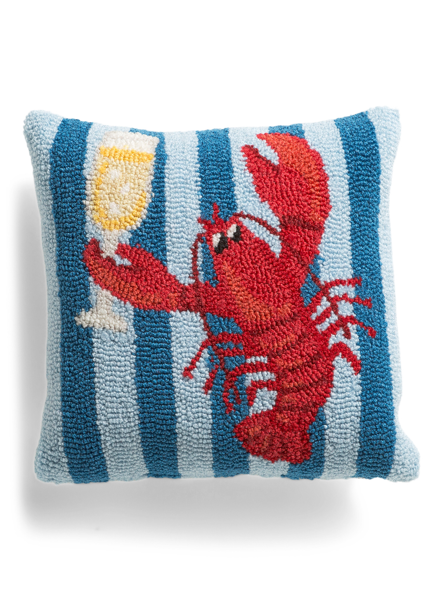 14x14 Lobster With Champagne Hook Pillow | TJ Maxx