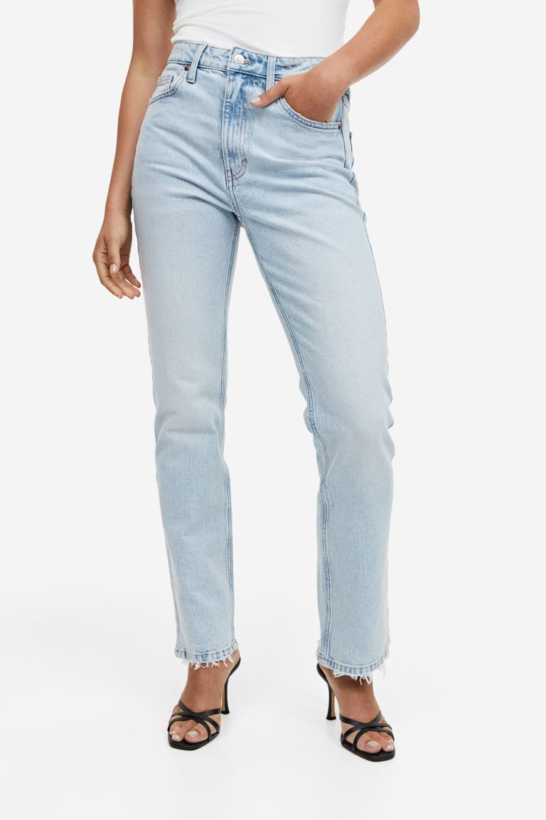 Vintage Straight High Jeans - Light denim blue - Ladies | H&M GB | H&M (UK, MY, IN, SG, PH, TW, HK)