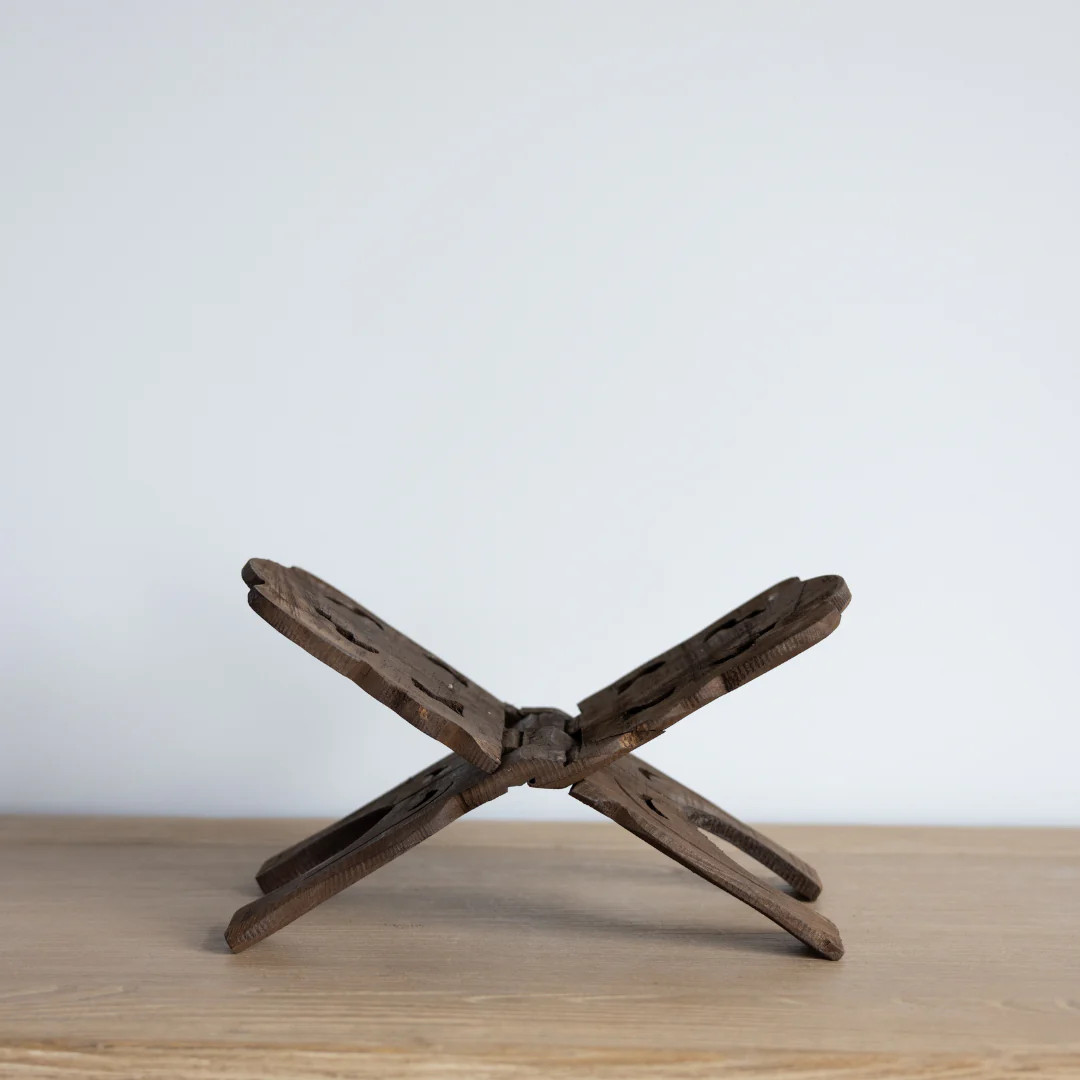 Antique Inspired Reclaimed Wood Book Stand | By Luxe B Co. | luxe bCO