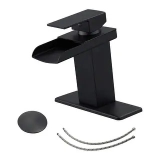 Vibrantbath Bathroom Sink Faucet Matte Black with Drain | Bed Bath & Beyond