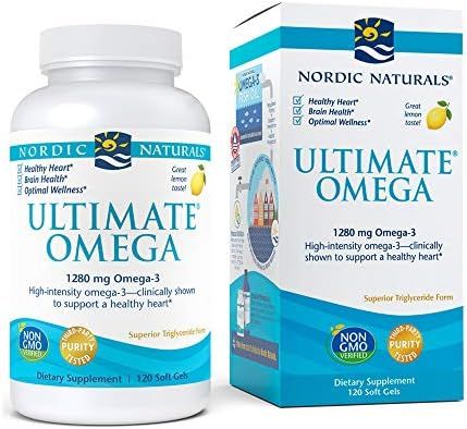 Nordic Naturals Ultimate Omega, Lemon Flavor - 1280 mg Omega-3-120 Soft Gels - High-Potency Omega... | Amazon (US)