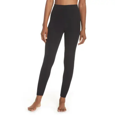 Beyond Yoga Caught in the Midi High Waist Leggings in Indigo Heather at Nordstrom, Size Small | Nordstrom