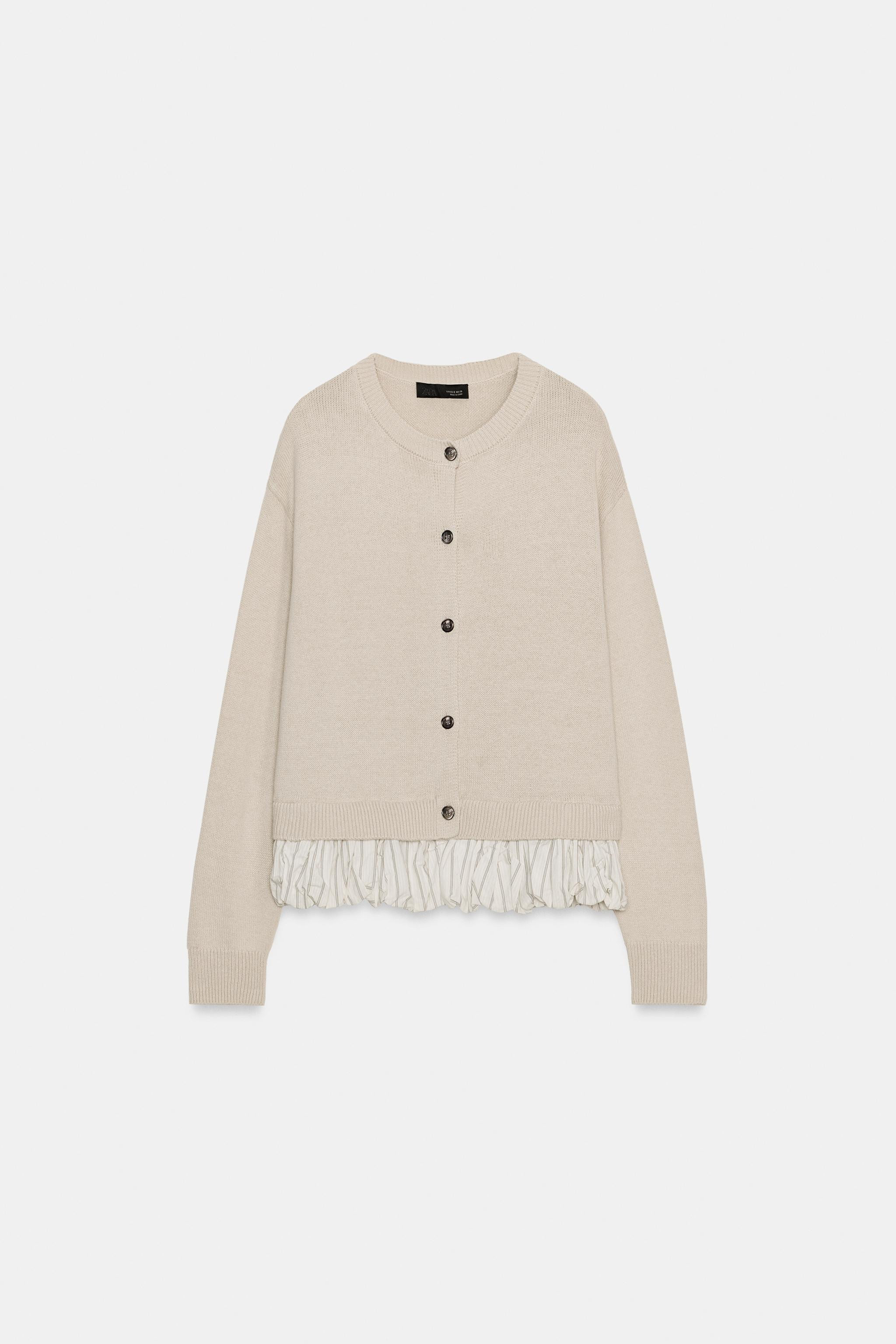 COMBINATION KNIT CARDIGAN | Zara US