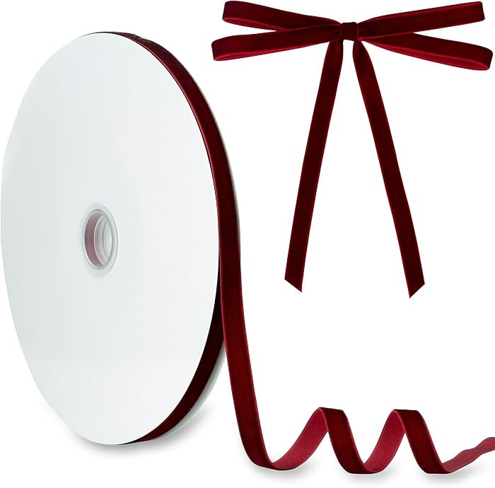 Velvet Ribbon 3/8 Inch x 30 Yards LVYOUIF Single Side Flocked Christmas Ribbon Roll for Gift Wrap... | Amazon (CA)