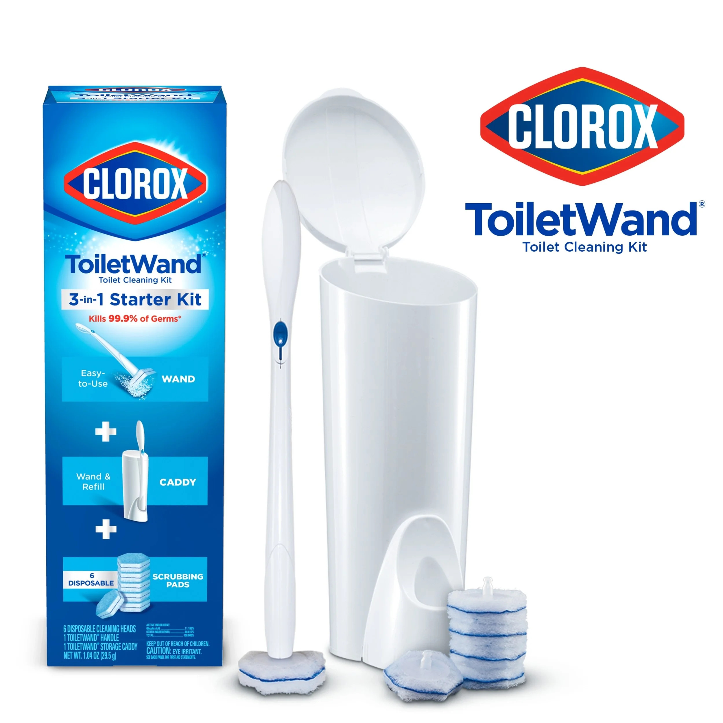 Clorox ToiletWand Disposable Toilet Cleaning System - ToiletWand, Storage Caddy and 6 Disinfectin... | Walmart (US)