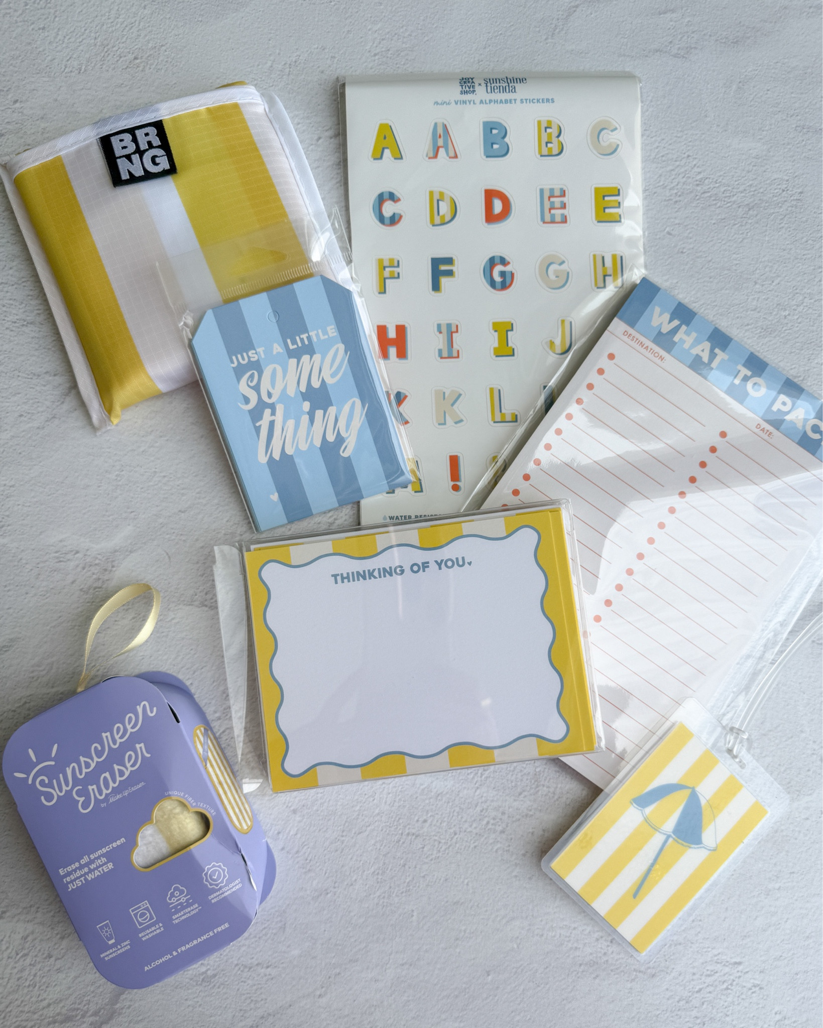 Summer Favorites matching this new collab from Joy Creative Shop x Sunshine Tienda just in the for summer gifting!  Add a BRNG bag and the new Sunscreen Eraser from Makeup Eraser and you have an adorable gift perfect for the season!

#LTKSeasonal #LTKHome #LTKSwim