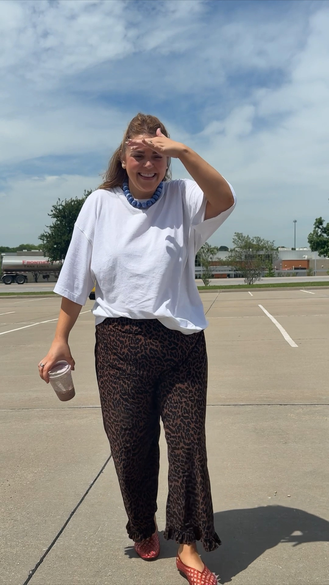 Mid size spring outfit. Pants are sold out in leopard but come in other colors. Wearing xl in tee it’s super oversized.

#LTKmomlife #LTKootd #LTKMidsize