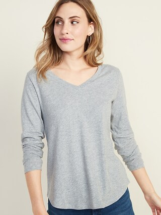 EveryWear Long-Sleeve V-Neck Tee for Women | Old Navy US
