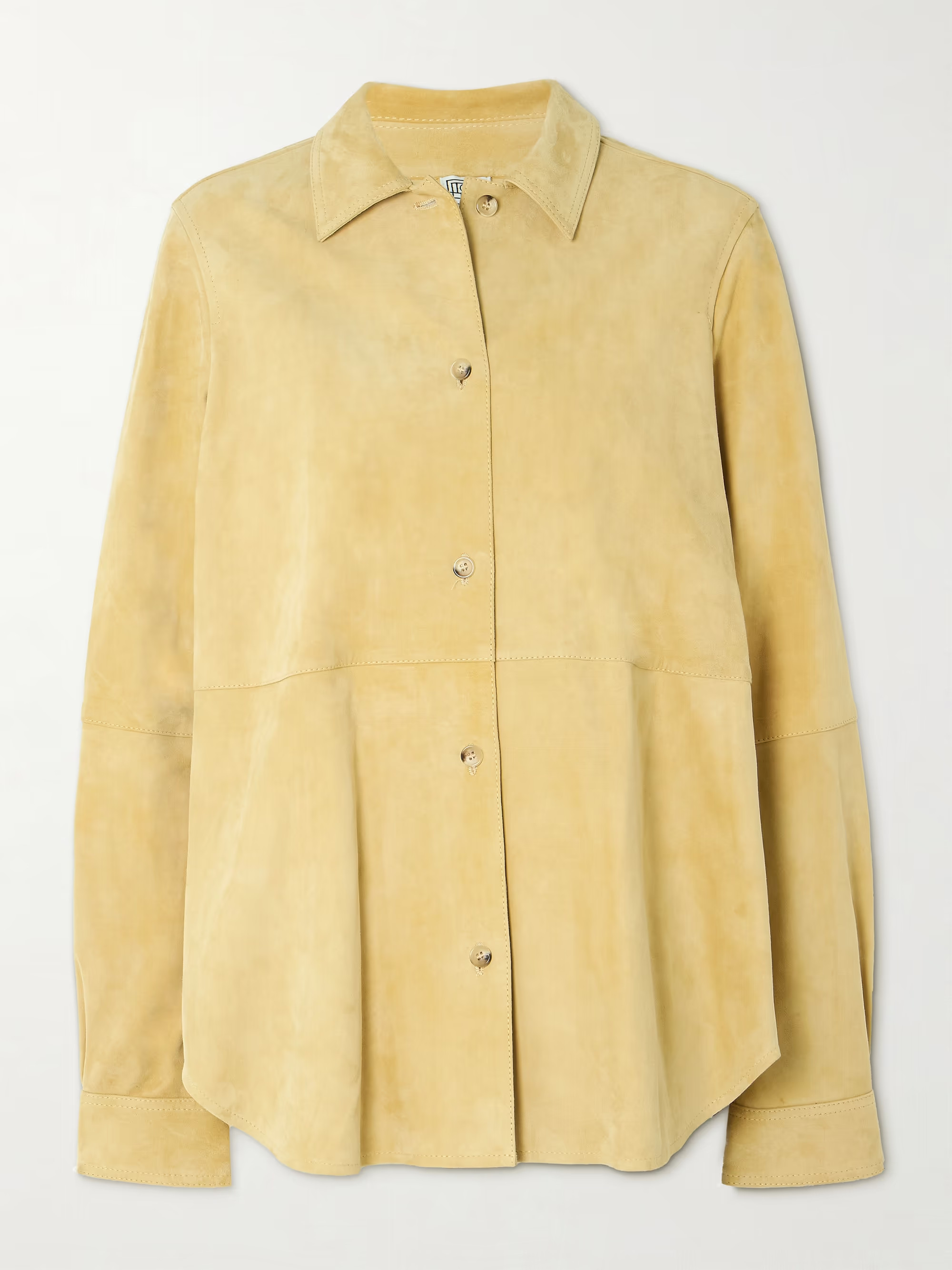 Paneled suede shirt | NET-A-PORTER (US)