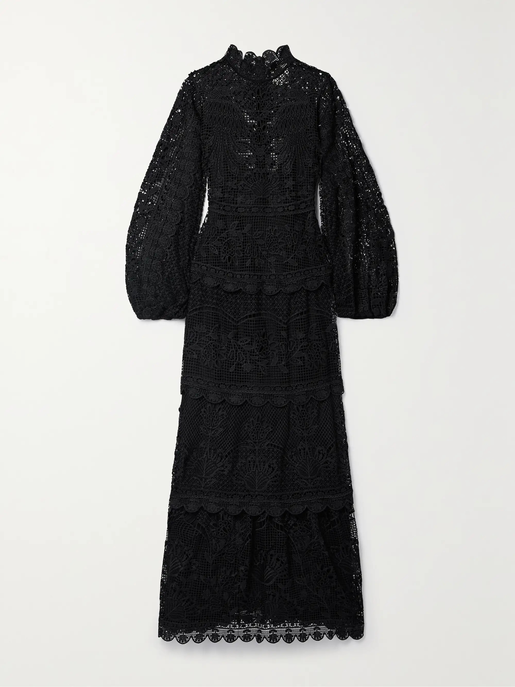 Tiered guipure lace maxi dress | NET-A-PORTER (UK & EU)