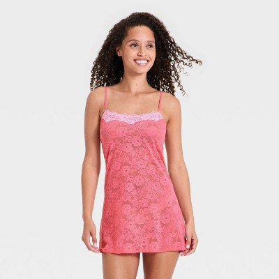 Women's Lace Slip Dress - Wild Fable™ Pink M | Target