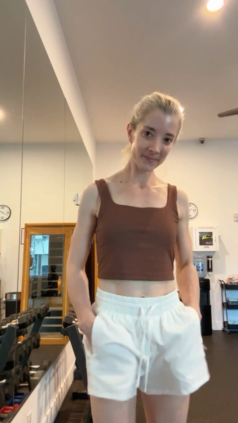 Petite girl friendly ! Size up! Sports bra w square neckline worn w white high waist running shorts and layered under my UPF 50 long sleeve shirt w thin holes. 

Sporty chic outfits to make working out a little easier! Shop Amazon fashion finds under $50. Active lifestyle and outdoor clothing for women styled in a preppy, fun way. 

#LTKActive #LTKPetite #LTKFindsUnder50