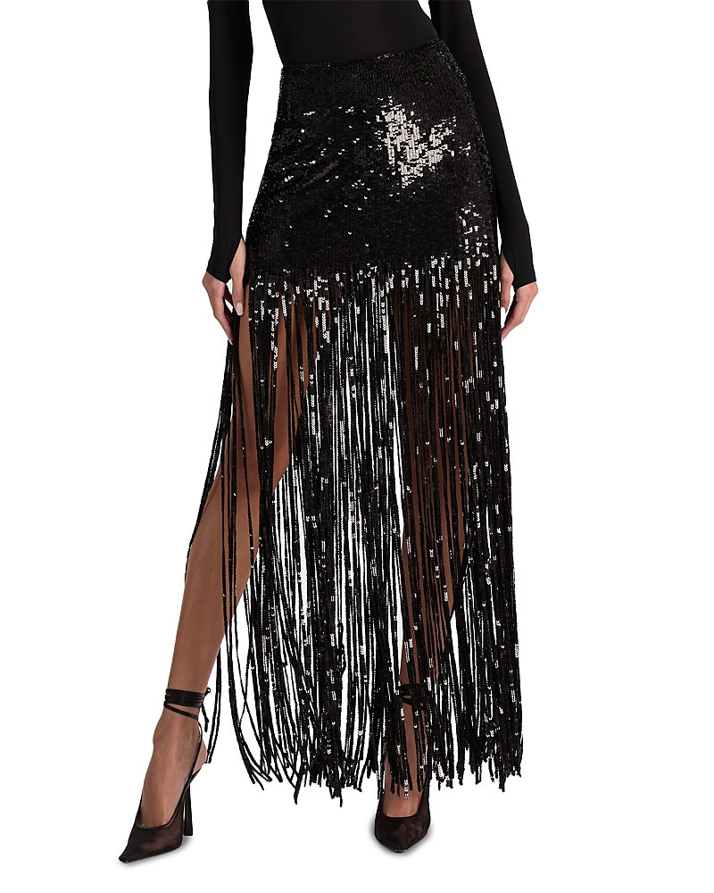 Alice and Olivia Kendra Sequinned Fringe Skirt | Bloomingdale's (US)