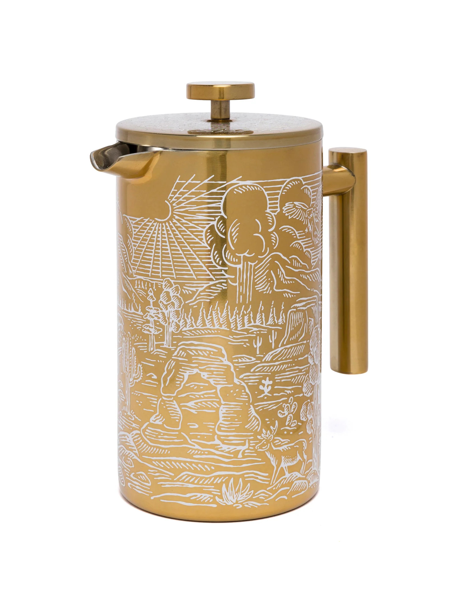 National Parks Brass French Press | Parks Project