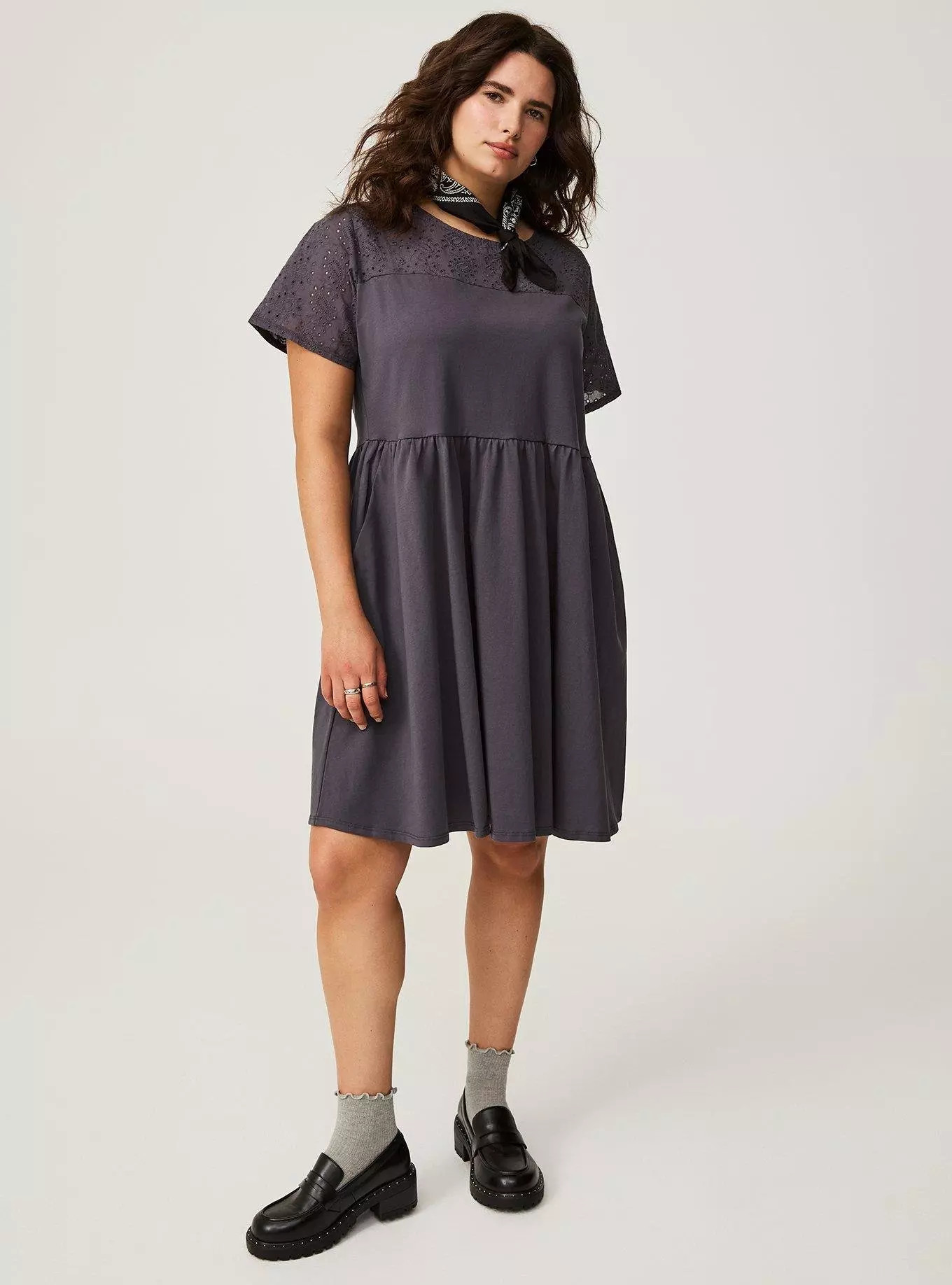 Mini Eyelet Yoke Dress | Torrid (US & Canada)