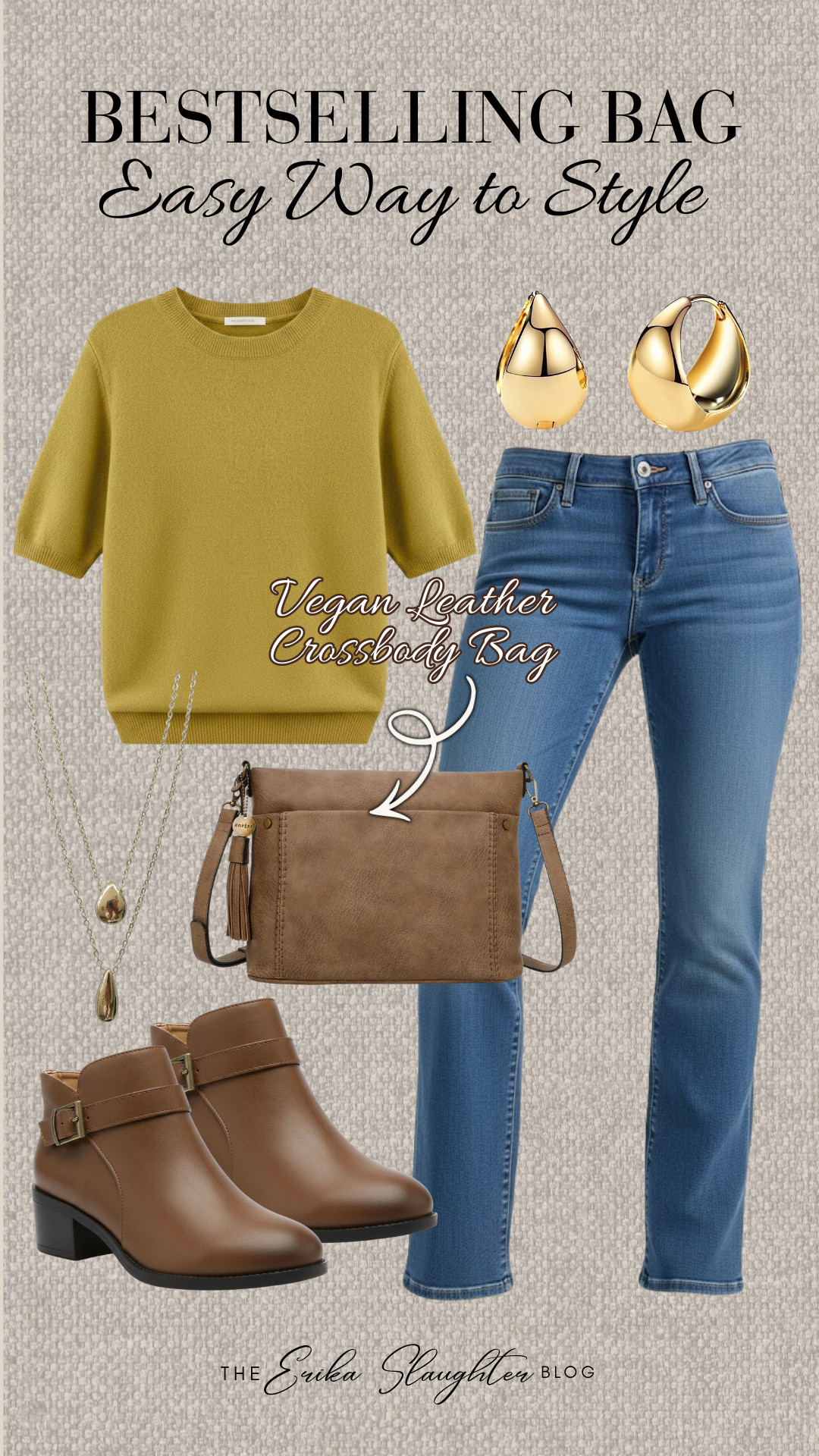 An easy, polished look built around our bestselling vegan leather crossbody—refined, versatile, and made to elevate everyday styling.

#BestsellerBag #VeganLeather #CrossbodyStyle #EverydayChic #ModernEssentials #TimelessStyle #EffortlessEdit 

 #LTKootd #LTKBeauty #LTKTravel