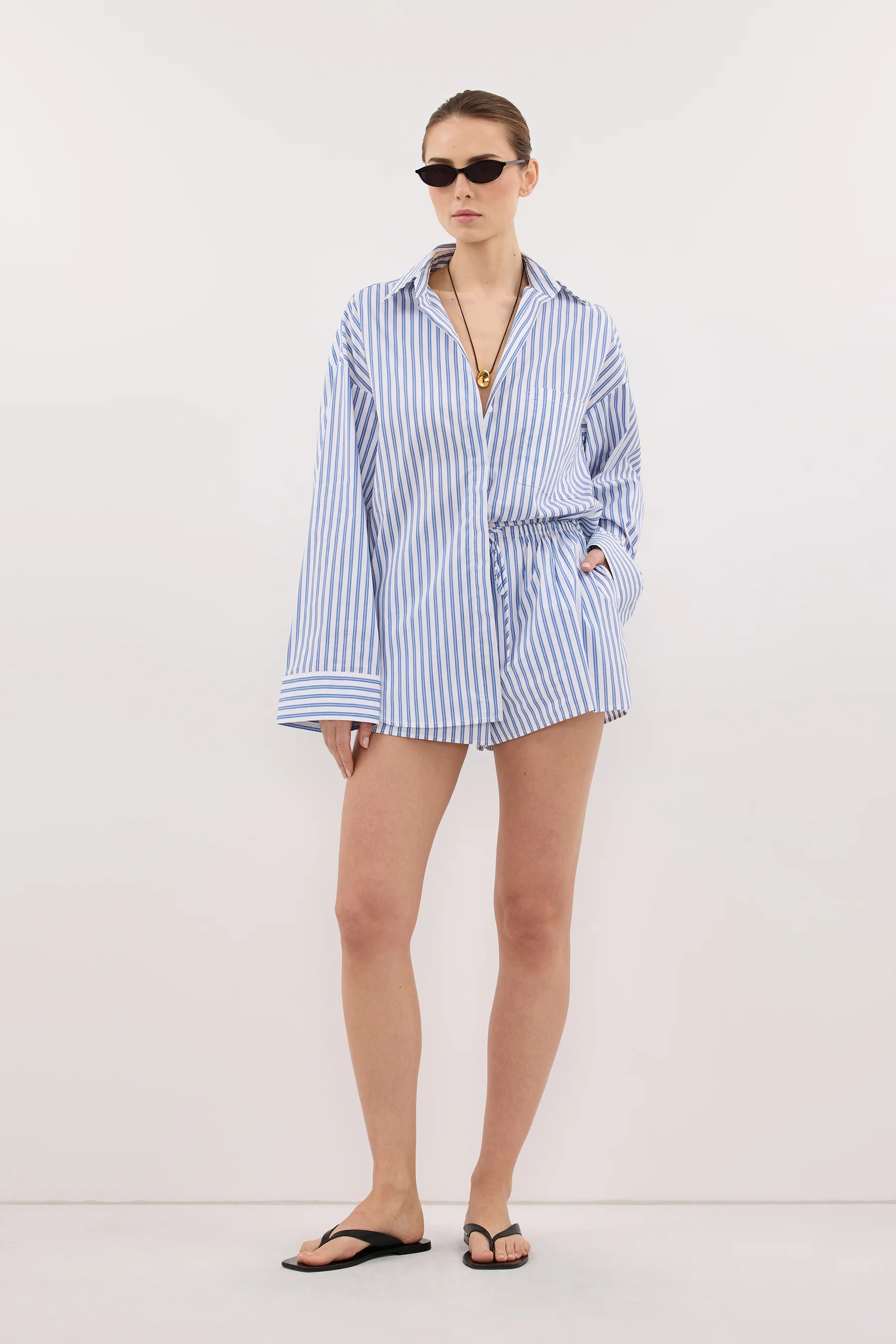 TALISE BLUE STRIPE SHORT | DISSH