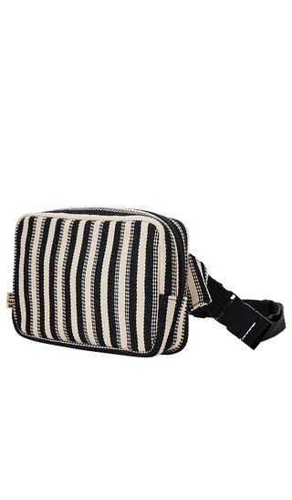 The Summer Stripe Belt Bag in Black | Revolve Clothing (Global)