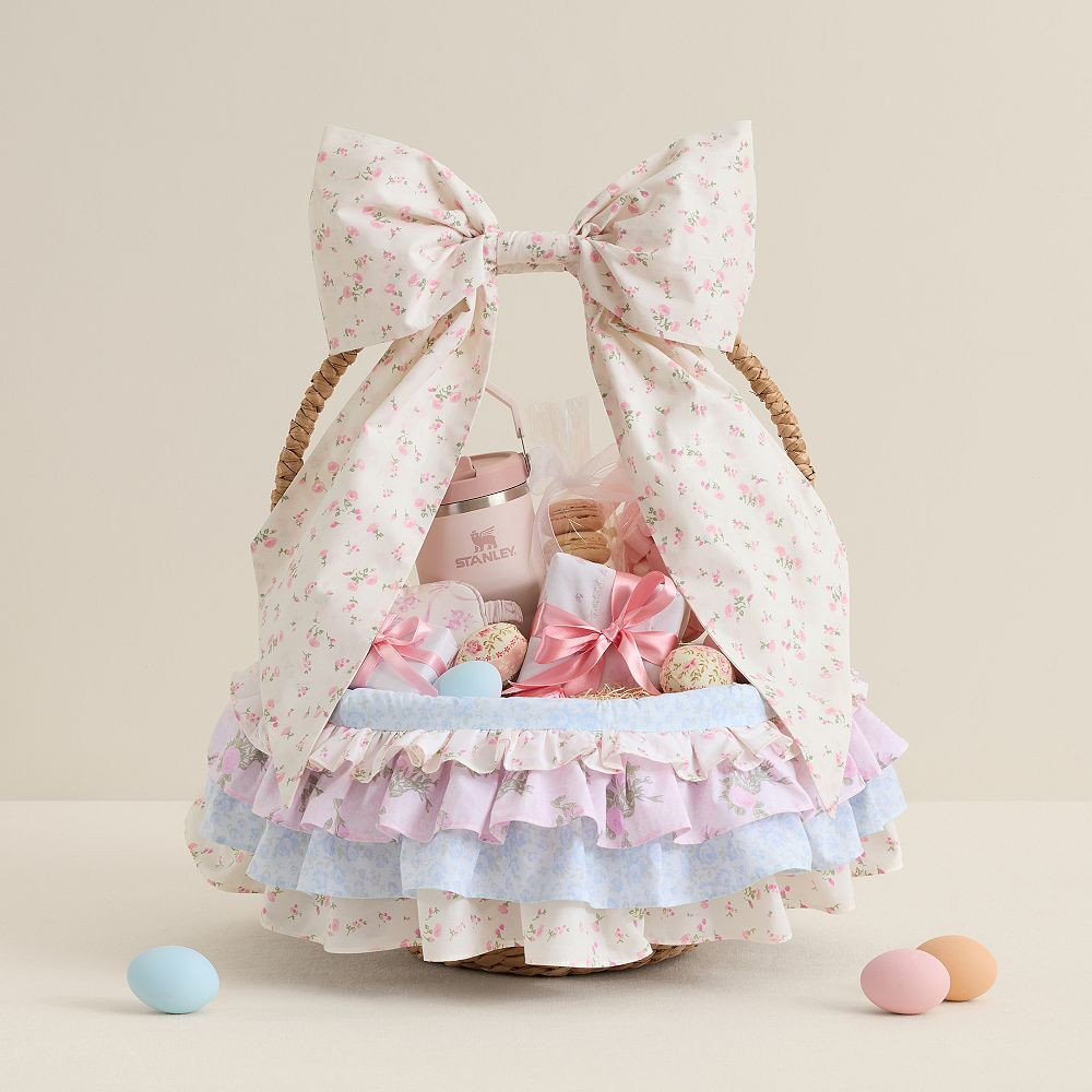 LoveShackFancy Damask Easter Liner & Bow | Pottery Barn Teen