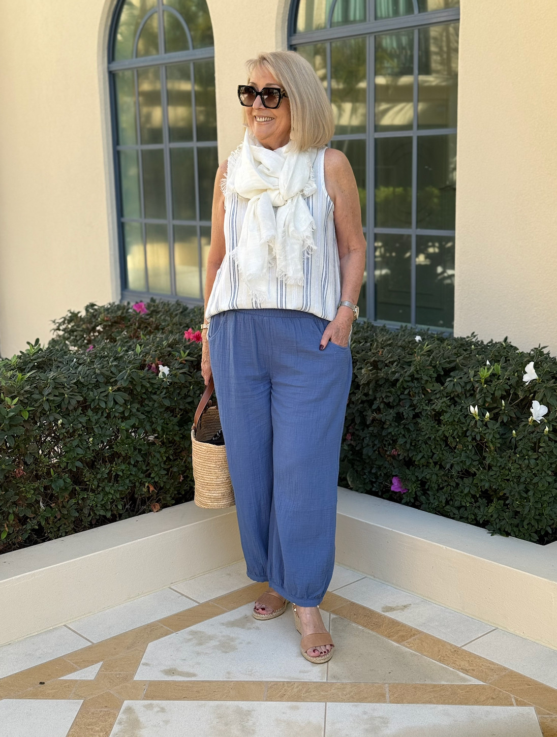 UNDER THE MEDITERRANEAN SUN! 🌟

I am so excited to INTRODUCE a new brand for me, @nomad.the.label

This beautiful label takes great pride in creating COMFORTABLE, EVERYDAY STYLES from natural, breathable fabrics. From the moment I tried these easy-to-wear styles on, it was LOVE!

RELAXED, CHIC STYLE! 💕

🔗 SHOP: LINKS in BIO and STORIES or Message SHOP! 🛍

👗 Outfit Details:

Sadhu Cotton Pants in Aegean Blue – Size XS

Pollonia Cotton Top in Azure Stripe – Size XS

Sofi Linen Scarf in Coconut

#ThisWithThis #PaidPartnership #AgelessStyle #OOTD #sustainablestyle #StyleInspiration #StyleOver50 

 #LTKaustralia #LTKover50style #LTKstyletip