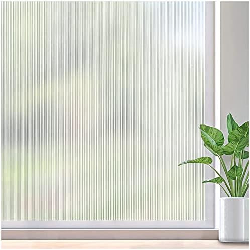Window Privacy Film Static Clings: Frosted Reeded Glass Window Film Non Adhesive Decorative Glass... | Amazon (US)