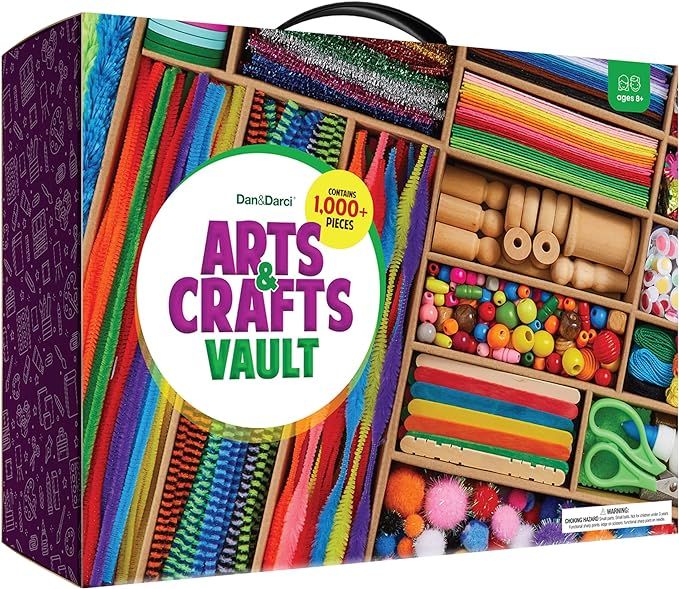 Arts and Crafts Vault - 1000+ Piece Craft Kit Library in a Box for Kids Ages 4 5 6 7 8 9 10 11 & ... | Amazon (US)