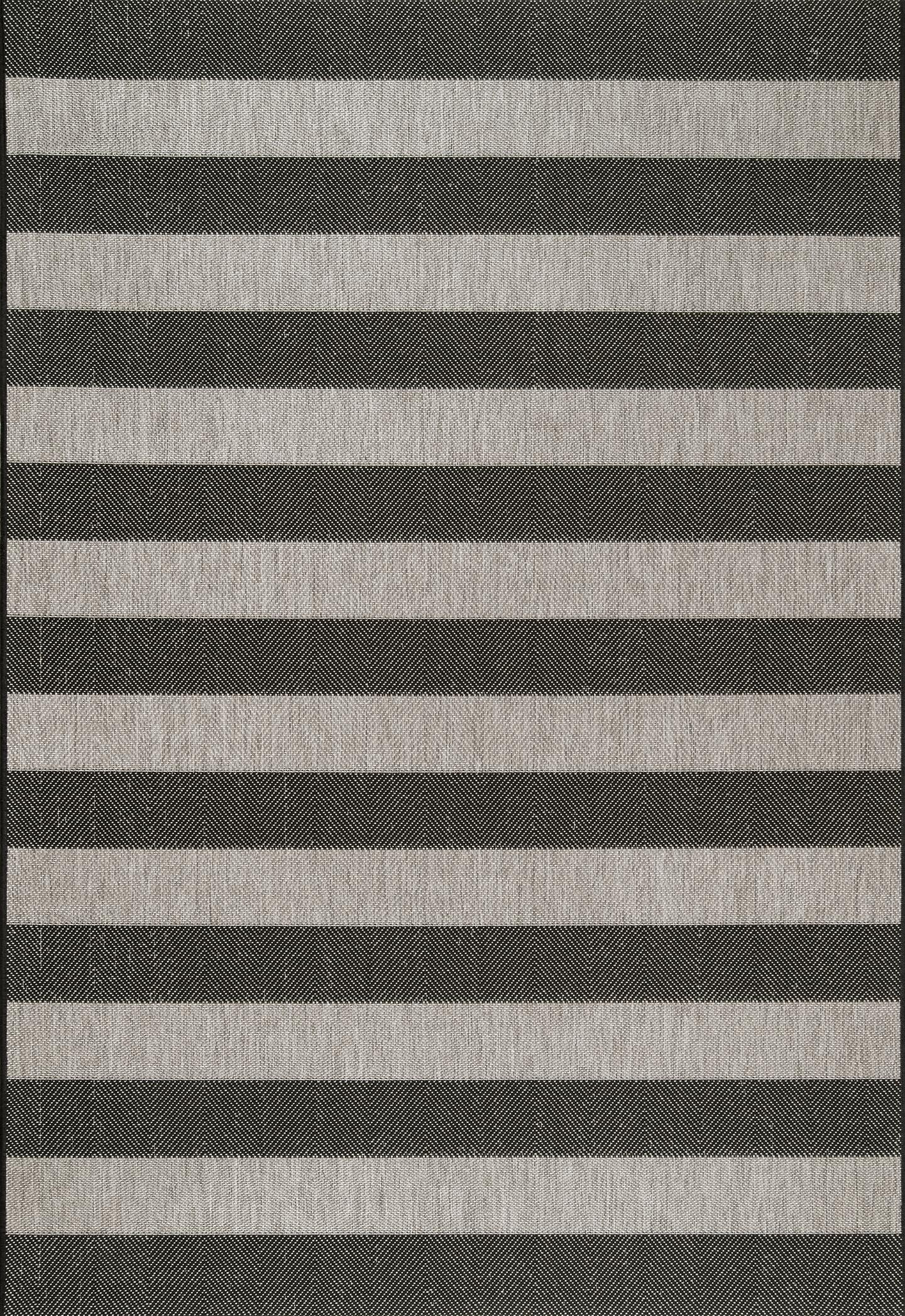 nuLOOM Haylie Chevron Striped Indoor/Outdoor Area Rug, 4' x 6', Black | Walmart (US)