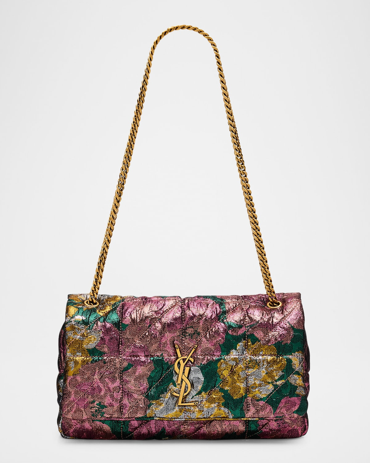 Jamie Medium YSL Chain Shoulder Bag in Brocade Wool | Neiman Marcus