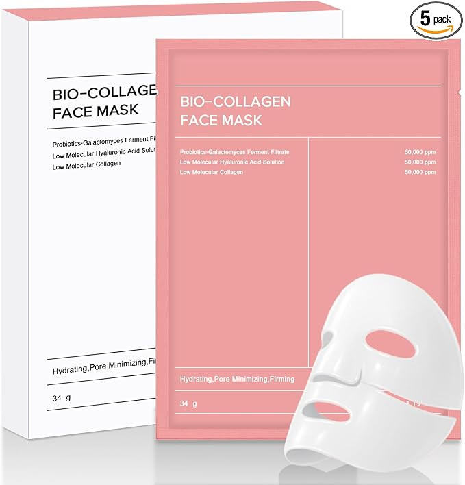 Collagen Hydrogel Mask, Overnight Hydrating, Real Deep, Glass Skin, Pore Minimizing, Elasticity I... | Amazon (UK)