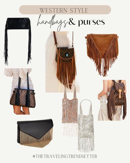 Western styled handbags and purses 