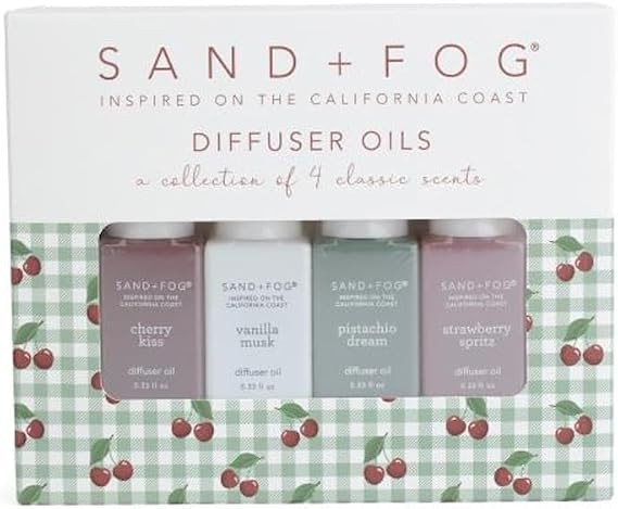Sand + Fog Diffuser Oils Gift Set, 4 Pack, 0.33 fl oz Each (Cherry, Vanilla, Pistachio, Strawberr... | Amazon (US)