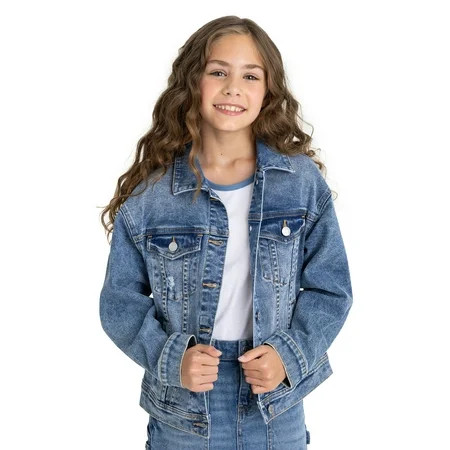 Jordache Girls Oversized Denim Jacket Sizes 4-18 | Walmart (US)