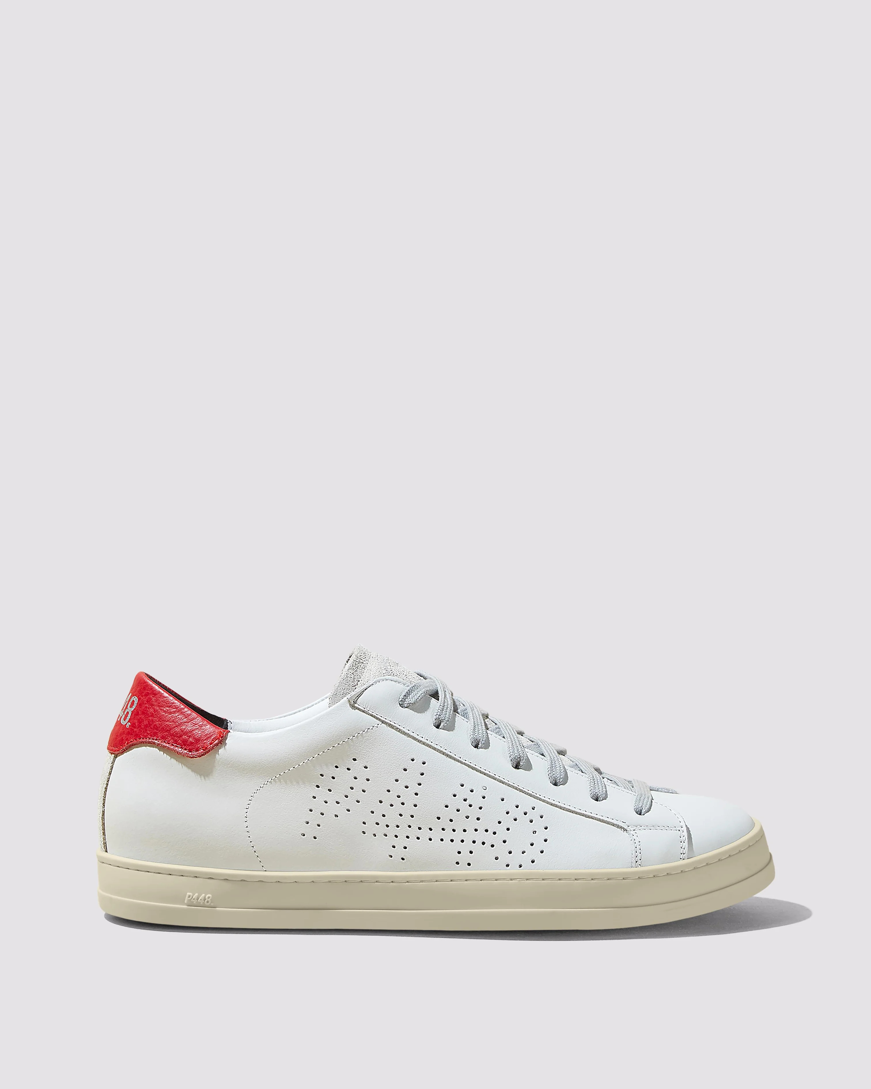 John White/Red Sneaker | P448