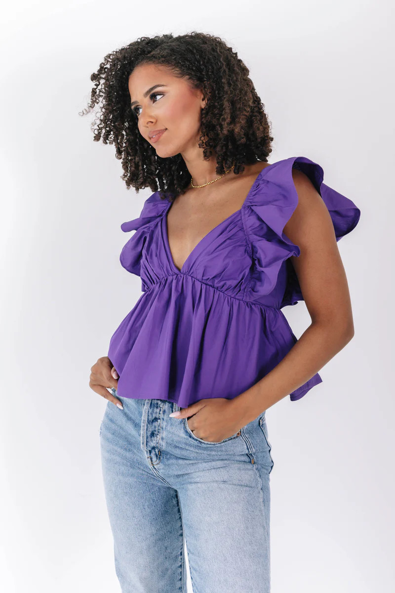 Done Deal Top - Purple | The Impeccable Pig
