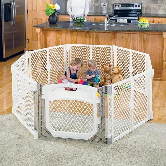 Toddleroo by North States Superyard Ultimate 8 Panel Baby Play Yard: Safe Play Area for Indoors/O... | Amazon (US)