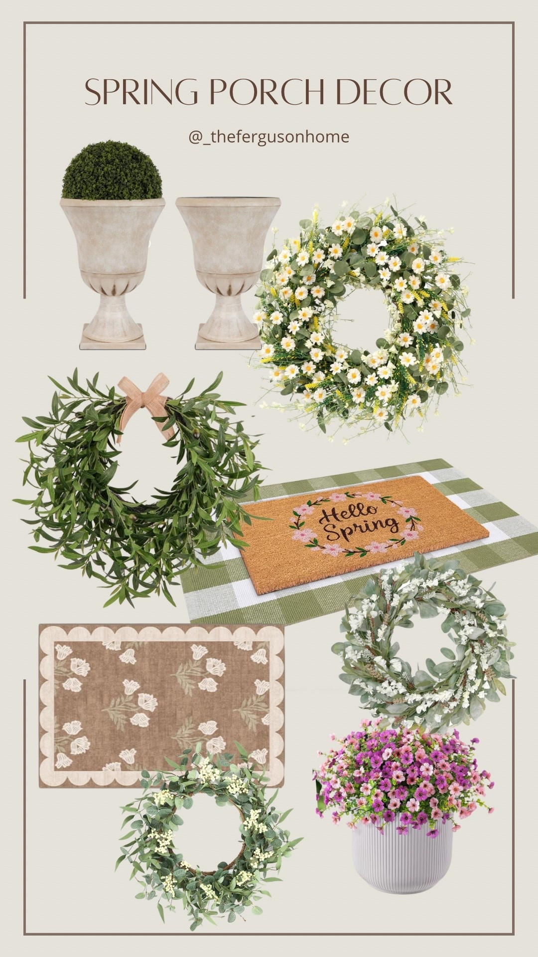 Spring door decor 🤍 Spring porch inspo 

#LTKSeasonal #LTKHome